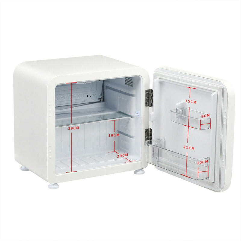 0~10℃ Compact Refrigerator with Reversible Door for Dorm Apartment-White - Infyniti Home