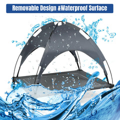 Elevated Pet Bed with Removable Canopy