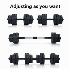 Adjustable Weight 2 in 1 Dumbbell/Barbell Set 30KG