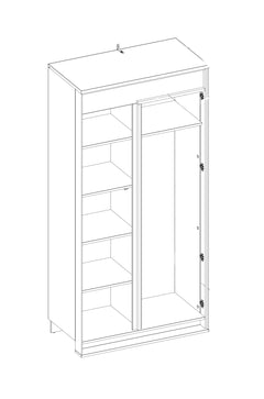 Quant QA-01 Hinged Wardrobe 95cm