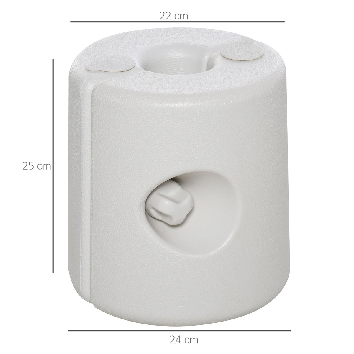 Outsunny 4 Pack 36 kg Gazebo Weights, Canopy Tent Weights with Rapid Clip, Gazebo Leg Weights Fill with Sand or Water, White