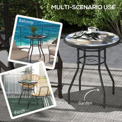 Outsunny Φ60 Garden Table in Multi Colour, image 6
