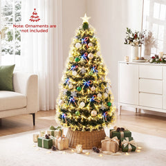 1.5m Pre-Lit Christmas Tree with Warm White Fiber Optics and Multi-Color LED Lights