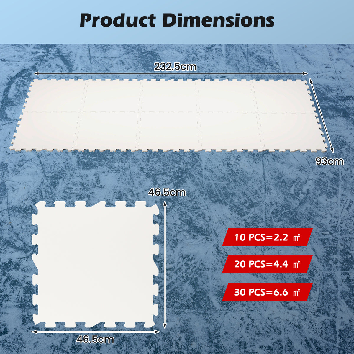 10/18 Pack Hockey Flooring Tiles for Training-10 Pack
