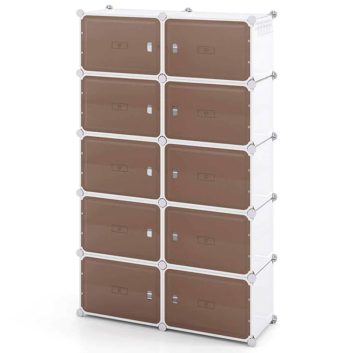 10 Tier Shoe Storage Cabinet with Removable Shelves