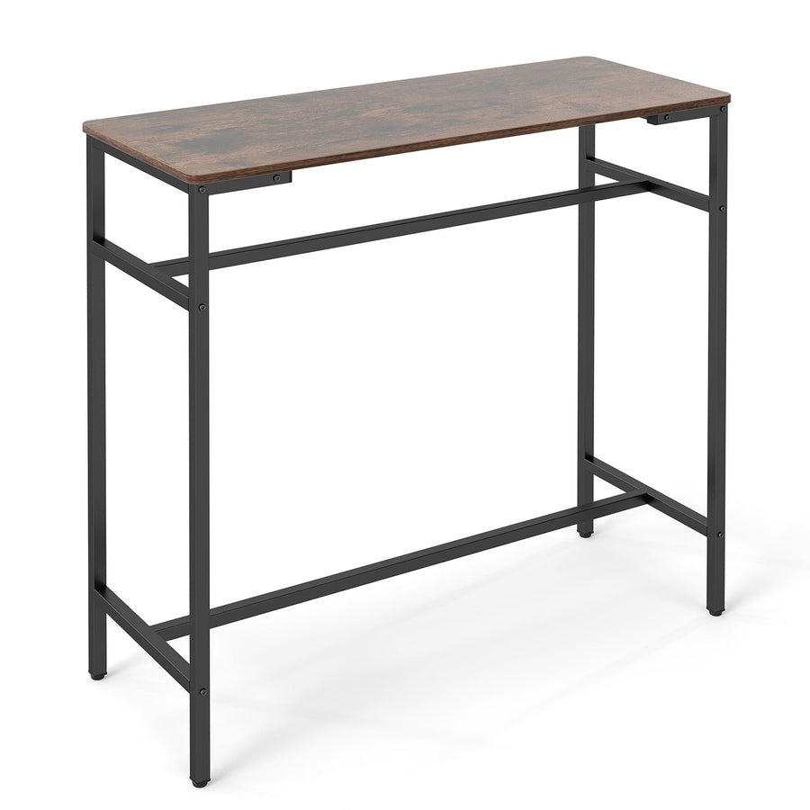 100 cm Long Bar Table in Rustic Brown