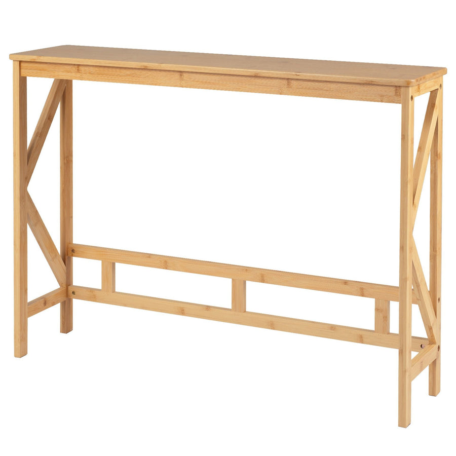 100 cm Bamboo Console Table for Narrow Entryway in Natural