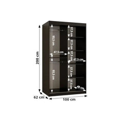 Uppsala V2 Sliding Door Wardrobe 100cm