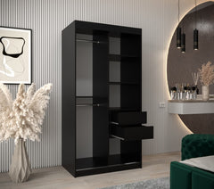 Wave Sliding Door Wardrobe 100cm