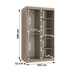 Alabama Sliding Door Wardrobe 100cm - product image 10