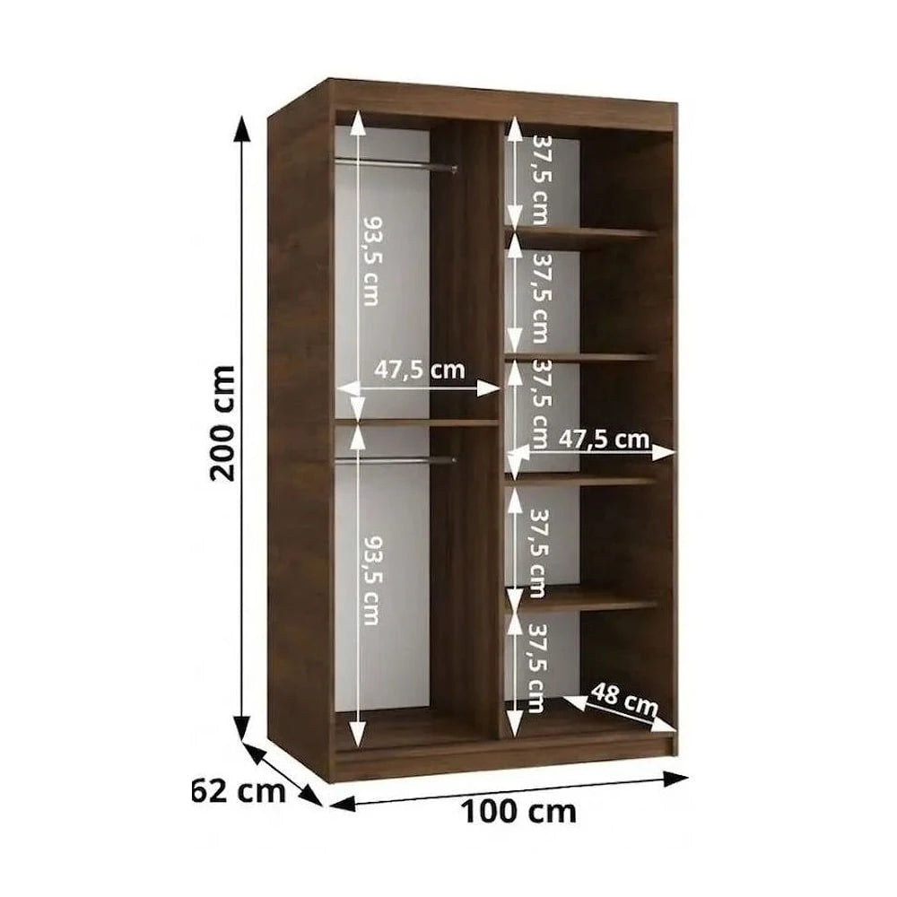 Alabama Sliding Door Wardrobe 100cm - product image 5