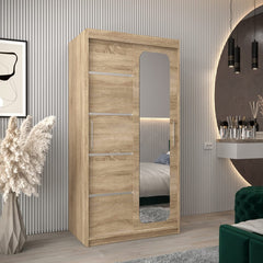 Uppsala V2 Sliding Door Wardrobe 100cm