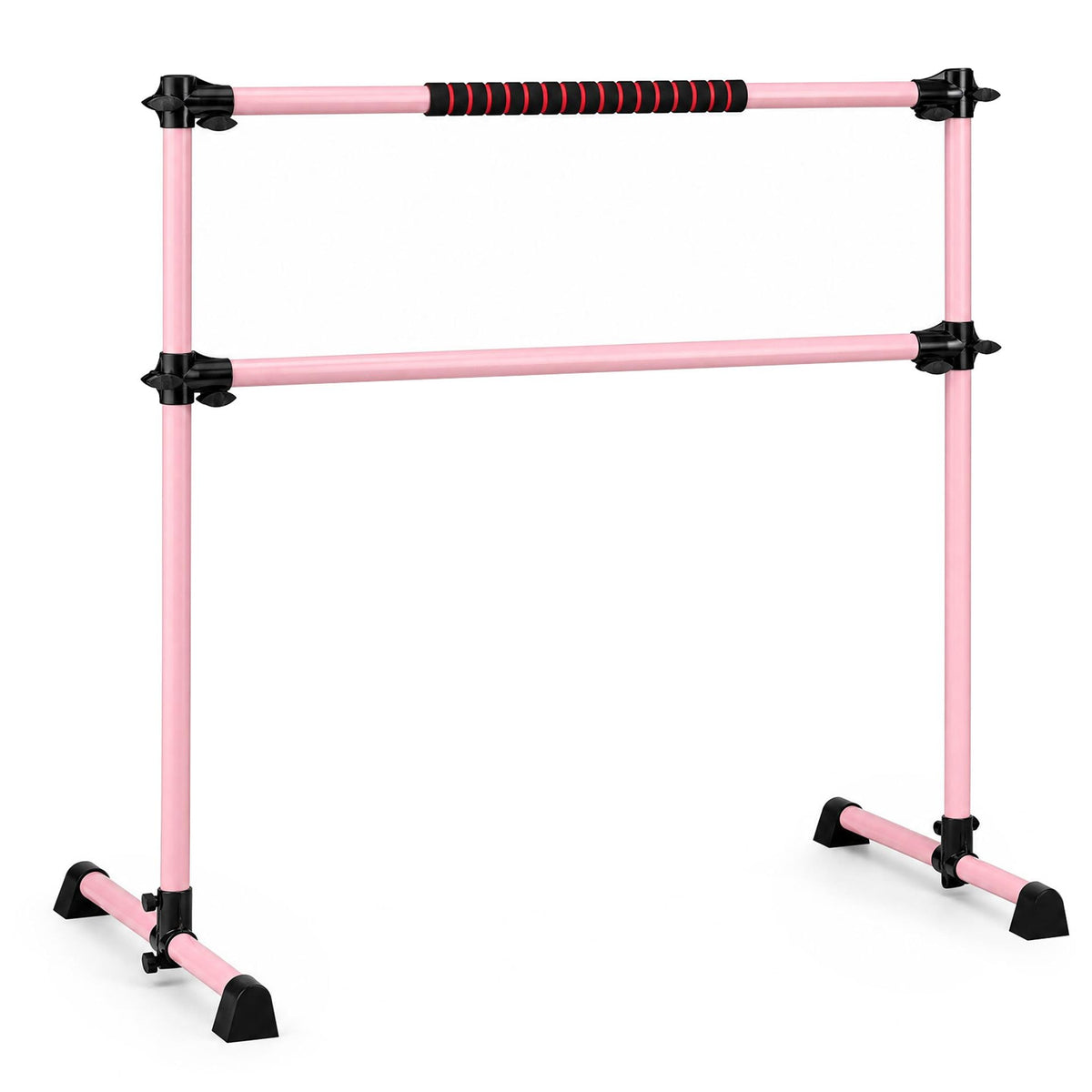 110 KG Max Load Adjustable Ballet Barre for Balance Workout for Strength Training-Pink