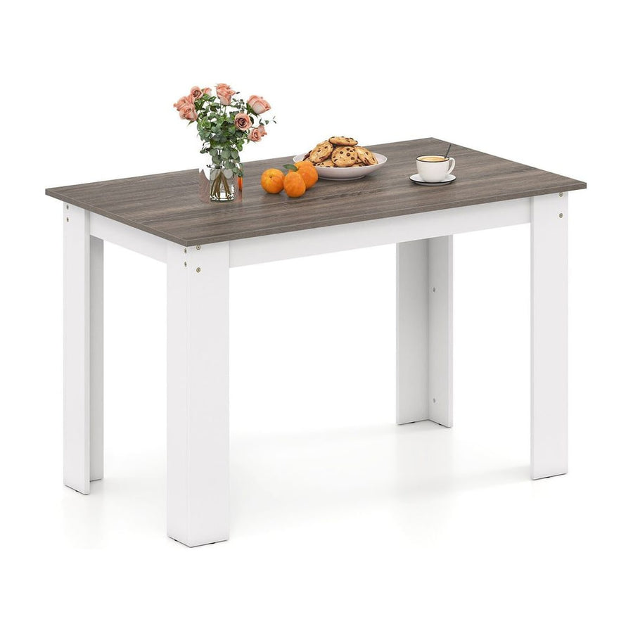 120 CM Dining Table for 4-6 People Wooden Rectangular Table Long Dinner Table-White