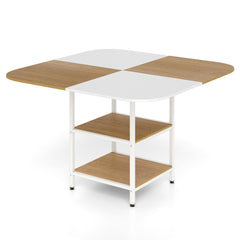 120 cm Modern Dining Table with Mix-colored Tabletop-Natural