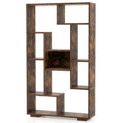 120cm Tall Bookshelf with Anti-tipping Kits for Home Office-Brown