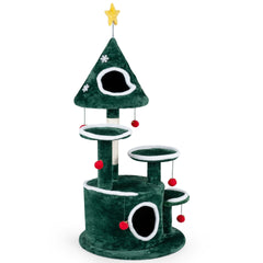 127 cm Christmas Cat Tree in Green, image 4