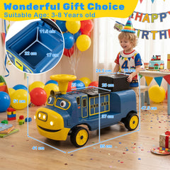 12V 2-Seater Ride on Train Licensed Chuggington with Music and Adjustable Seat-Blue