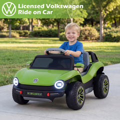 12V Kids Electric Car Licensed Volkswagen with Remote and LED Headlights-Green