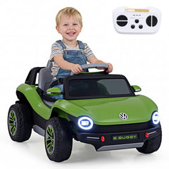 12V Kids Electric Car Licensed Volkswagen with Remote and LED Headlights-Green
