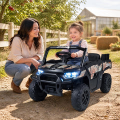 12V Kids Ride on Car with Dual 50W Motors and Remote Control-Black