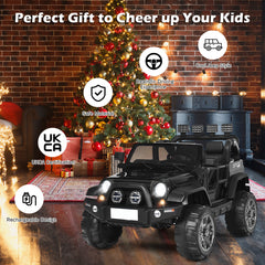 12V Electric Kids Ride On Truck with Remote Control-Black