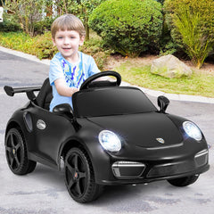 Licensed Porsche Electric Vehicle 12V Kids Ride on Car with Remote Control-Black