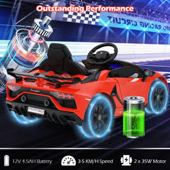 12V Licensed Lamborghini Kids Ride on Car with Remote Control-Red
