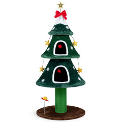 137.5 cm Christmas Cat Tree in Green, image 4