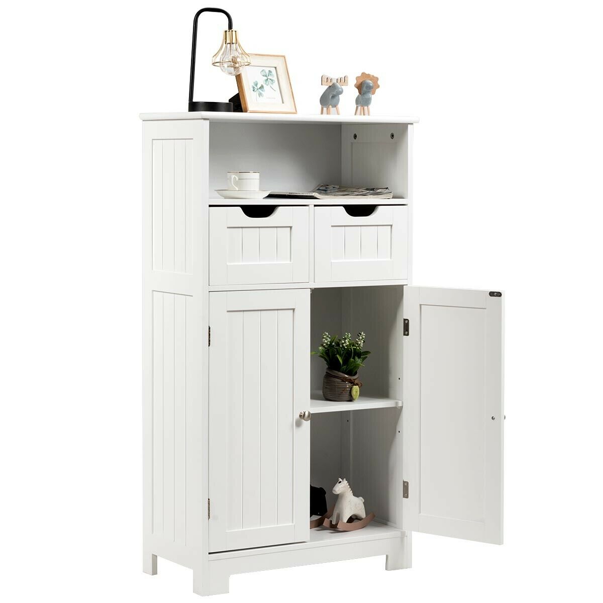 Floor Standing Utility Cabinet with Adjustable Drawers