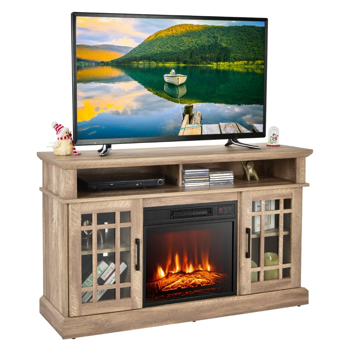 1400W Electric Fireplace in Natural