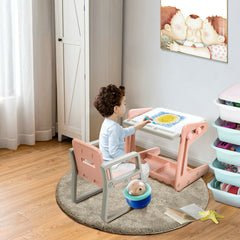 Children's Art Easel / Table and Chair Set with Ample Storage Space