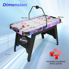 144 CM Air Hockey Table with 2 Pucks and 2 Pushers for Kids and Adults-White