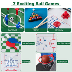 14-In-1 Game Table for Party Game Room Family Night