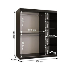 Ramiro I Sliding Door Wardrobe 150cm - product image 9