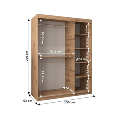 Elypse Sliding Door Wardrobe 150cm - product image 17