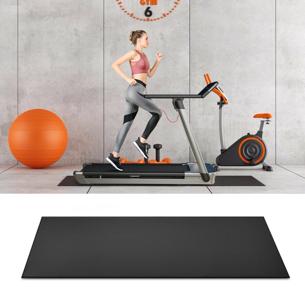 199cm Waterproof Treadmill Mat to Protect Hard Floors or Carpets