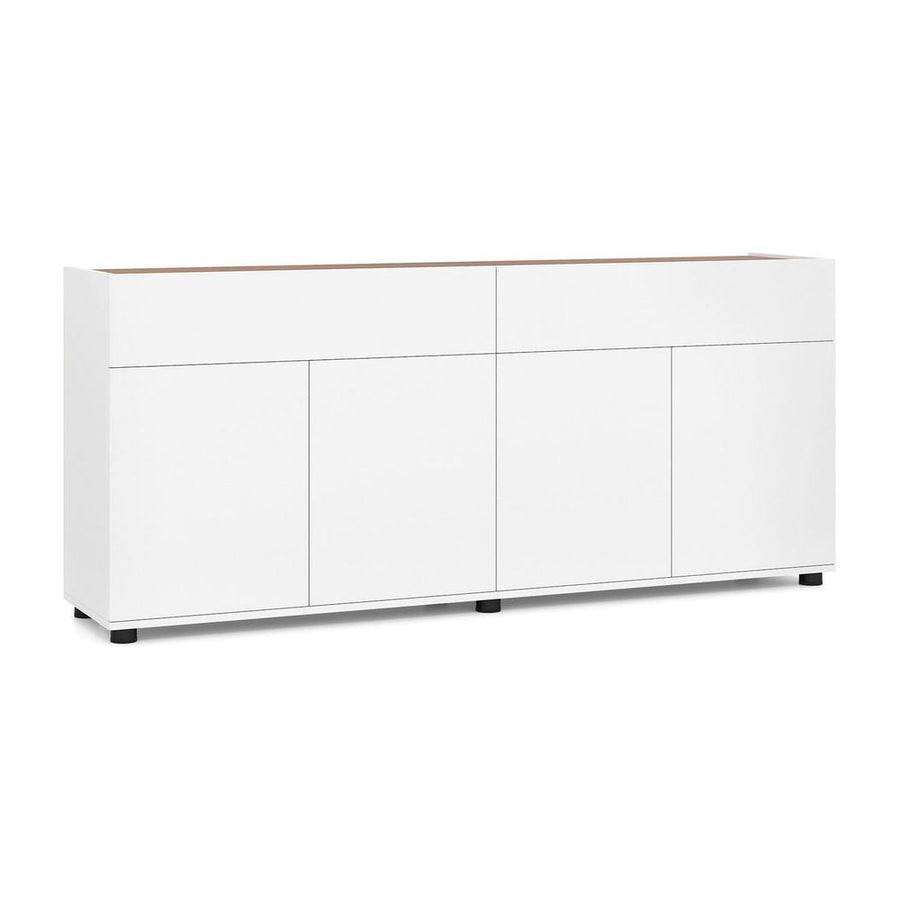 160 cm Buffet Cabinet with Push-to-Open Doors & 2 Drawers for Dining Room-White