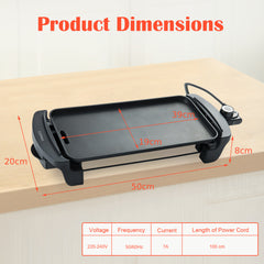 1600W Electric Flat Top Grill with Nonstick Cooking Surface