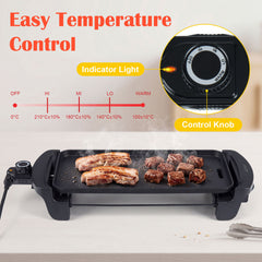 1600W Electric Flat Top Grill with Nonstick Cooking Surface