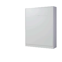 SPACEO Vertical Wall Bed 160x200 White / White Handles