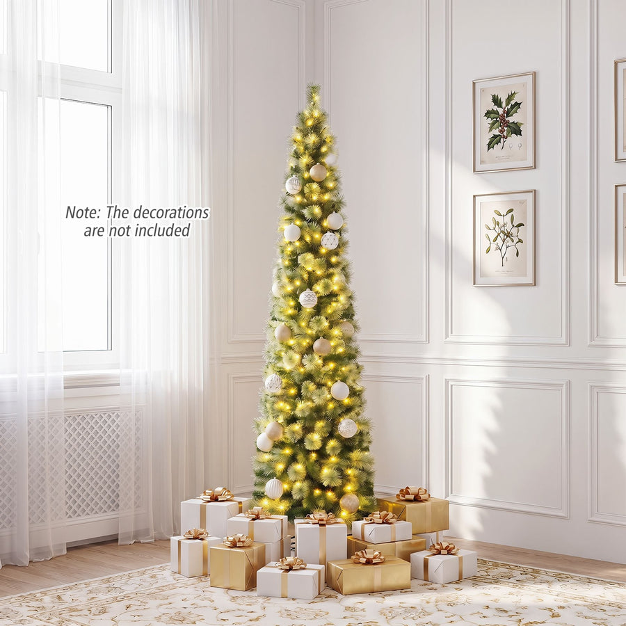 180 cm Pre-lit Pencil Christmas Tree