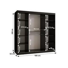 Spoti Sliding Door Wardrobe 180cm
