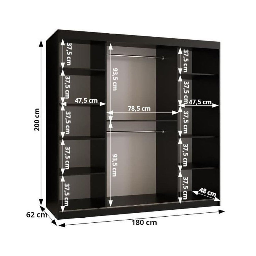 Ramiro I Sliding Door Wardrobe 180cm - product image 7