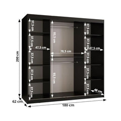 Ramiro I Sliding Door Wardrobe 180cm - product image 7