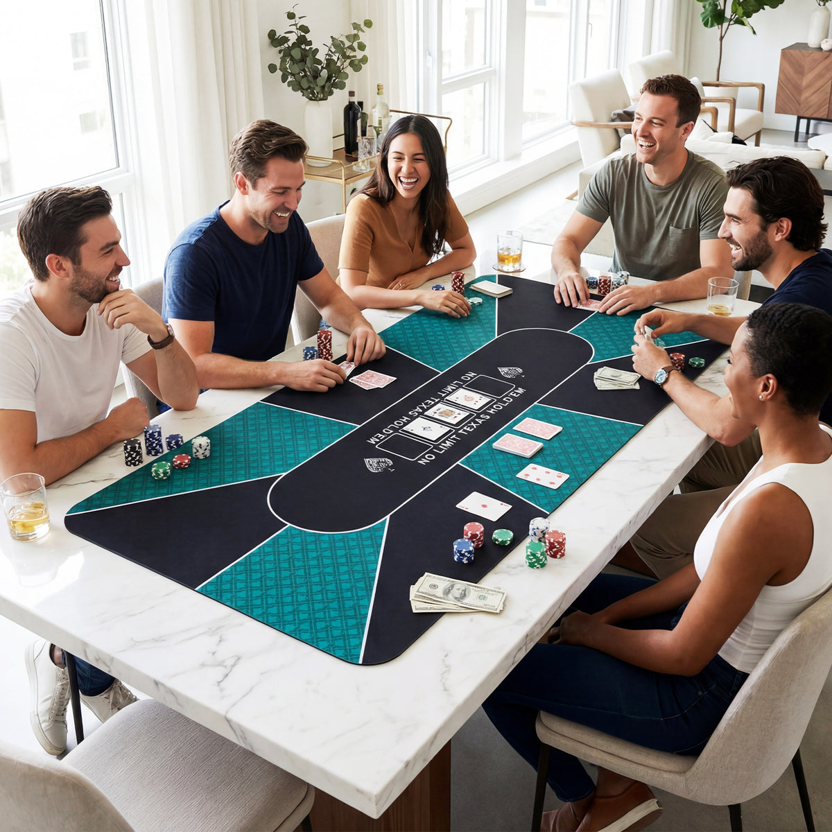 180 x 90 CM Poker Table Top with Water-repellent Surface-Green