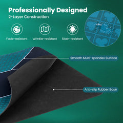 180 x 90 CM Poker Table Top with Water-repellent Surface-Green