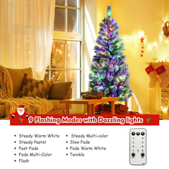 Illuminated Artificial Christmas Tree with 140/200 LED Lights