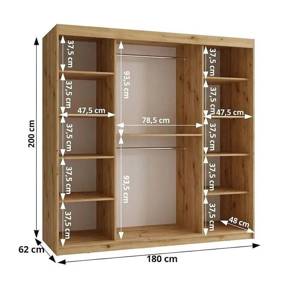 Alabama Sliding Door Wardrobe 180cm - product image 9