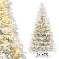 180cm Artificial Cypress Xmas Tree with Full Branch Tips LED Lights and 9 Lighting Modes